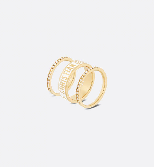 CHRISTIAN DIOR Dior Code Ring Set Gold-Finish Metal | 迪奧 一套3隻戒指 (多色)