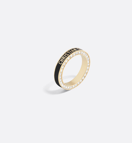 CHRISTIAN DIOR Dior Night Code Ring Gold-Finish Metal with White Crystals | 迪奥戒指(多色)