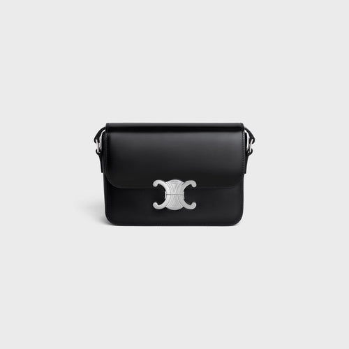 CELINE Teen Triomphe Bag Shiny Calfskin Black | Celine Handbag (Multiple Colors) 