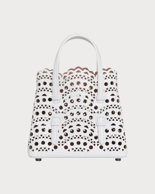 ALAIA Mina 16 bag in vienne wave calfskin | 手提袋 (白色) - LondonKelly 英國名牌代購