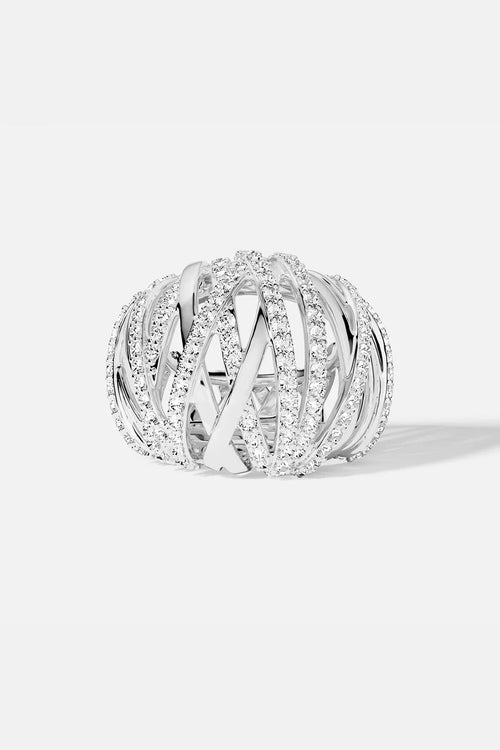 APM MONACO A23800OX Statement Enlace Ring | 個性交織戒指 (銀色) - LondonKelly 英國名牌代購