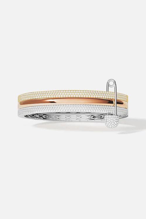 APM MONACO AB5760XTRH Triple Safety Pin Bangle | 三重安全別針手鐲 (銀色) - LondonKelly 英國名牌代購