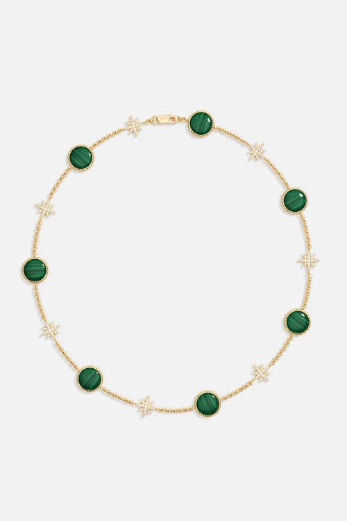 APM MONACO YC7934XMAL Malachite Meteorites Choker | 孔雀石頸鏈 (金色) - LondonKelly 英國名牌代購