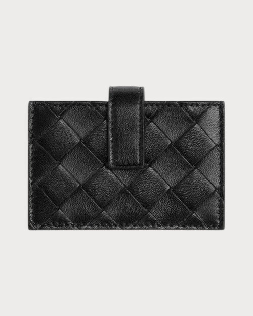 BOTTEGA VENETA Intrecciato Accordion Card Holder | 葆蝶家 銀包 (黑色) - LONDONKELLY 英國名牌代購