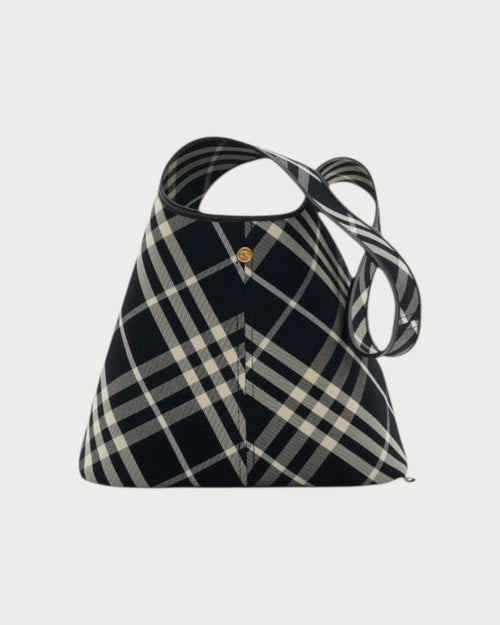 BURBERRY Small Check Shoulder Bag Black | 博柏利 手袋 (细码/黑色) - LONDONKELLY 英国名牌代购