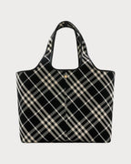 BURBERRY Medium Check Tote Black | 博柏利 手提袋 (中码/黑色) - LONDONKELLY 英国名牌代购