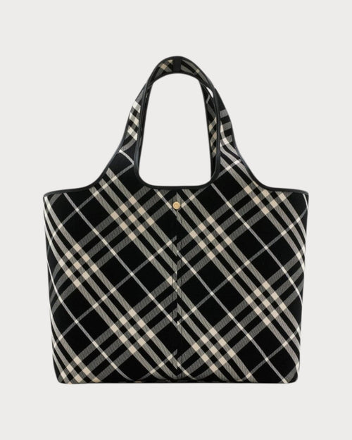 BURBERRY Medium Check Tote Black | 博柏利 手提袋 (中码/黑色) - LONDONKELLY 英国名牌代购