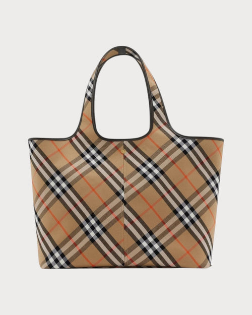 BURBERRY Medium Check Tote Sand | 博柏利 手提袋 (中码/啡色) - LONDONKELLY 英国名牌代购