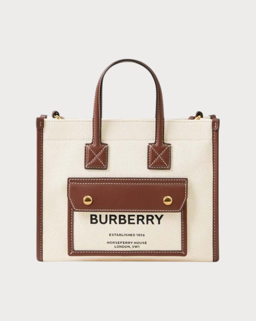 BURBERRY Freya Tote Calfskin(Mini/White) - LONDONKELLY 英國名牌代購