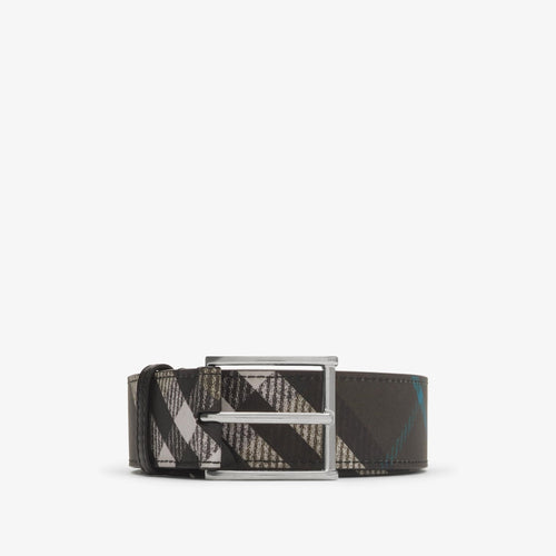 BURBERRY Men's Check Belt | 博柏利 男仕皮帶 (深啡色) - LondonKelly 英國名牌代購