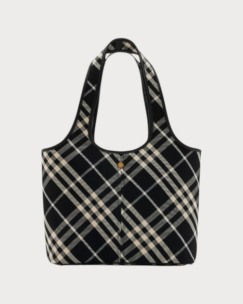 BURBERRY Small Check Tote Black | 博柏利 手提袋 (細袋/黑色) - LONDONKELLY 英國名牌代購