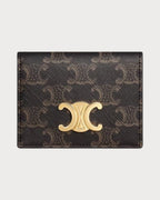 CELINE Bi - Fold Card Holder Triomphe In Triomphe Canvas | 賽琳 卡套銀包 (啡色) - LONDONKELLY 英國名牌代購