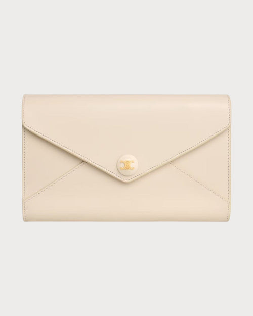 CELINE Envelope Wallet On Chain In Shiny Calfskin | 賽琳 銀包連鏈帶 (多色) - LONDONKELLY 英國名牌代購