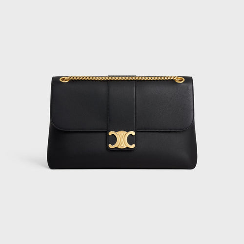 CELINE Large Celine Victoire Bag In Supple Grained Calfskin | 賽琳 手袋 (大碼/黑色) - LondonKelly 英國名牌代購