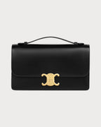 CELINE Medium Triomphe Folio in Shiny Calfskin | 賽琳 手袋 (中碼/黑色) - LONDONKELLY 英國名牌代購