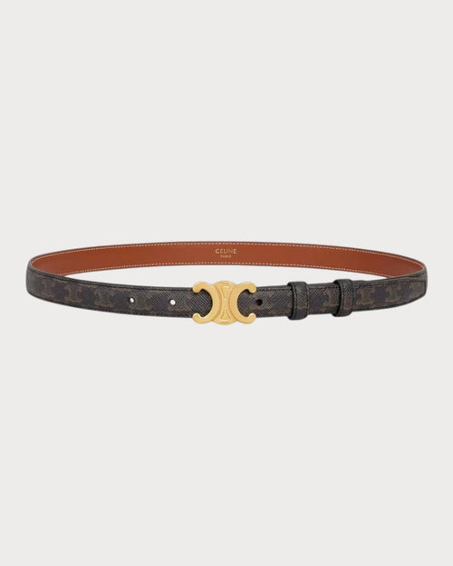 CELINE Small 18MM Triomphe Belt in Triomphe Canvas | 賽琳 皮帶 (啡色) - LONDONKELLY 英國名牌代購