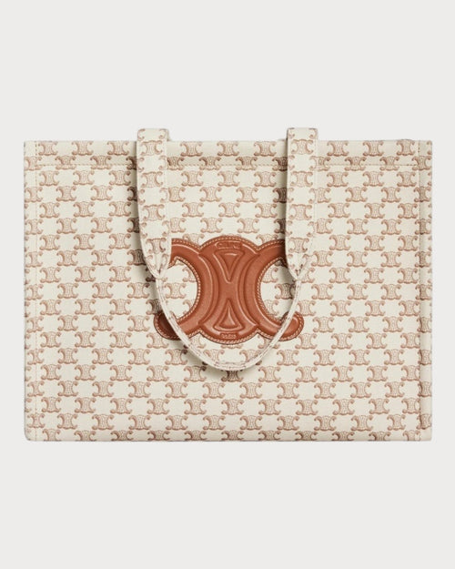 CELINE Textile Large Cabas Thais | 賽琳 手提袋 (大碼/白色)