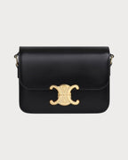 CELINE Triomphe Bag Shiny Calfskin Black Shiny Calfskin(Teen/Many) - LONDONKELLY 英國名牌代購