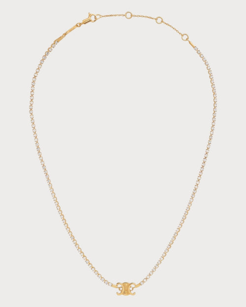 CELINE Triomphe Sparkle Necklace Brass(Gold) - LONDONKELLY 英国名牌代购