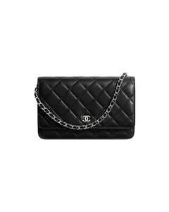CHANEL AP0250 Classic Lambskin Wallet on Chain | 香奈兒 羊皮銀包連鏈帶 (黑色銀扣) - LONDONKELLY 英國名牌代購