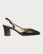 CHANEL G31318 Slingbacks Goatskin Grosgrain(Black) - LONDONKELLY 英國名牌代購