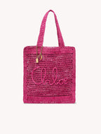 CHLOE Summer Banana Tote Bag In Raffia | 蔻依 草編袋 (粉紅色) - LondonKelly 英國名牌代購