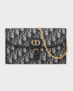 CHRISTIAN DIOR Bobby East - West Pouch with Chain Oblique Jacquard(Blue) - LONDONKELLY 英國名牌代購