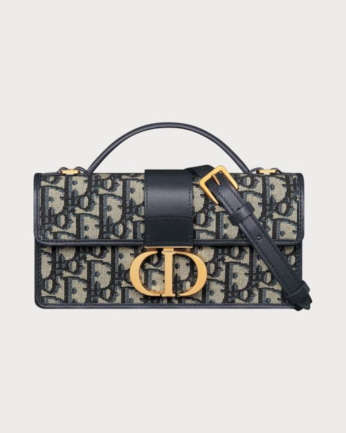 CHRISTIAN DIOR Miss Montaigne Bag Oblique Jacquard(Mini/Blue) - LONDONKELLY 英國名牌代購