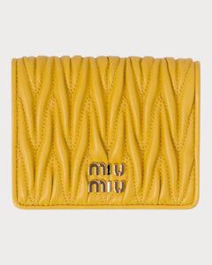MIU MIU Matelasse Nappa Leather Wallet | 繆繆 銀包 (Sunny Yellow)