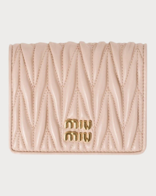 MIU MIU Matelasse Nappa Leather Wallet | 繆繆 銀包 (Powder Pink)
