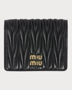 MIU MIU Matelasse Nappa Leather Wallet | 繆繆 銀包 (Black)