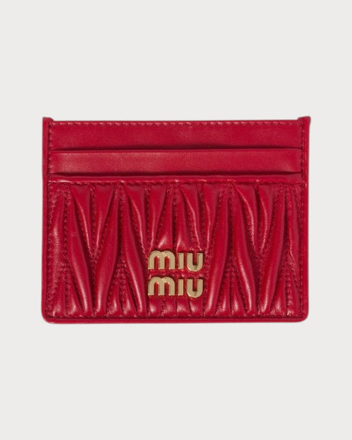 MIU MIU Matelasse Nappa Leather Card Holder | 缪缪卡套(多色)