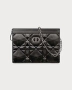 CHRISTIAN DIOR Caro Zipped Pouch With Chain | 迪奧 鏈帶小手袋 (黑色)