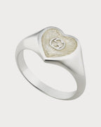 GUCCI Heart Ring with Interlocking G | 古馳 心型戒指 (銀色) - LONDONKELLY 英國名牌代購