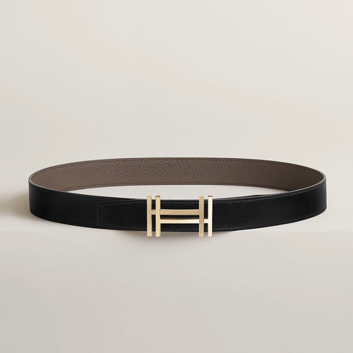 HERMES Men's H Au Carre Belt Buckle &amp; Reversible Leather Strap | Hermes Men's Reversible Belt (32MM/Multicolor)