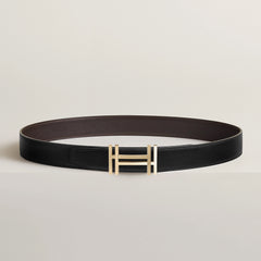 HERMES Men's H Au Carre Belt Buckle &amp; Reversible Leather Strap | Hermes Men's Reversible Belt (32MM/Multicolor)