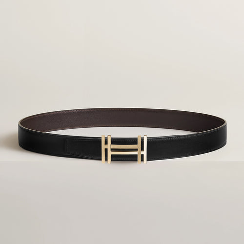 HERMES Men's H Au Carre Belt Buckle &amp; Reversible Leather Strap | Hermes Men's Reversible Belt (32MM/Multicolor)
