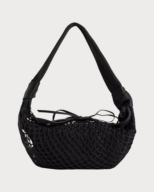 LEMAIRE Fortune Croissant Filt Woven and Leather Shoulder Bag(Black) - LONDONKELLY 英國名牌代購