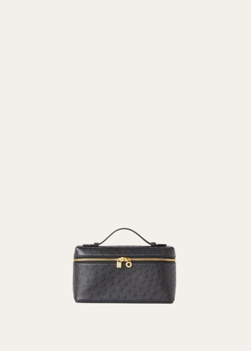 LORO PIANA Extra Pocket L19 | 諾悠翩雅 鴕鳥皮手袋 (黑色) - LondonKelly 英國名牌代購