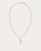 LORO PIANA Linen Flower Bud Necklace | 諾悠翩雅 頸鏈 (金白色) - LONDONKELLY 英國名牌代購