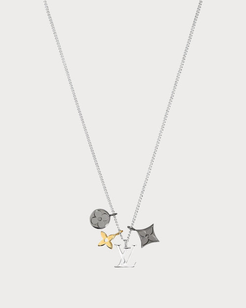 LOUIS VUITTON M00521 Men's LV Instinct Pendant | 路易威登 男仕頸鏈 (銀色)