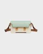 MARNI Green Cream and Brown Leather Trunkaroo Shoulder Bag(Mini/Green) - LONDONKELLY 英國名牌代購