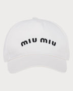 MIU MIU Drill Baseball Cap(White) - LONDONKELLY 英国名牌代购