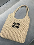 MIU MIU Ivy Raffia - Effect Woven Tote Bag | 繆繆 草編袋 (多色) - LondonKelly 英國名牌代購