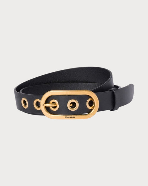 MIU MIU Leather Belt | 缪缪 皮带 (黑色) - LONDONKELLY 英国名牌代购