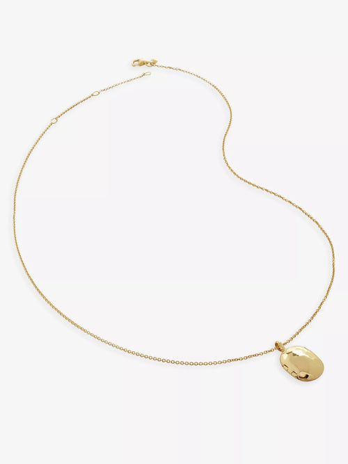 MONICA VINADER ID Locket - Charm 18ct Gold - Plated Vermeil Sterling - Silver Necklace | 頸鏈 (金色) - LondonKelly 英國名牌代購