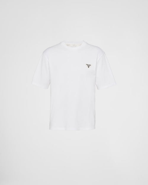 PRADA Men's White Cotton T-shirt | 普拉達 男仕上衣 (白色) - LondonKelly 英國名牌代購