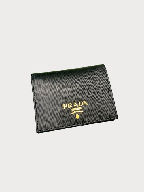 PRADA Small Leather Wallet | 普拉达 银包 (黑红色)