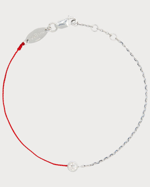 REDLINE Rose Gold and Diamond Pure Half - Chain Bracelet | 红绳 手链 (0.1CT/多色) - LONDONKELLY 英国名牌代购