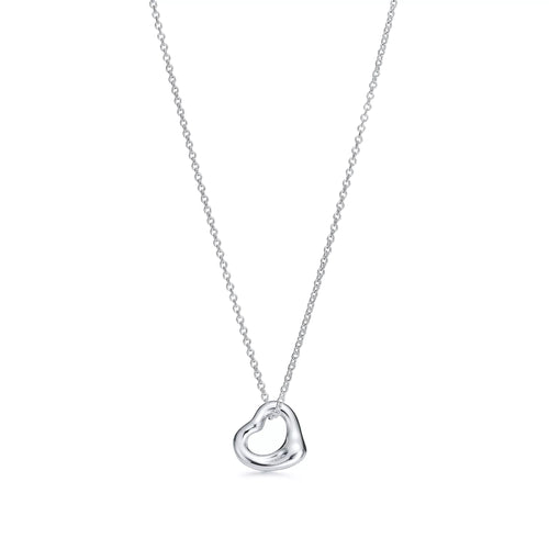 TIFFANY & CO. Elsa Peretti Open Heart Pendant in Silver | 心型頸鏈 (銀色) - LONDONKELLY 英國名牌代購